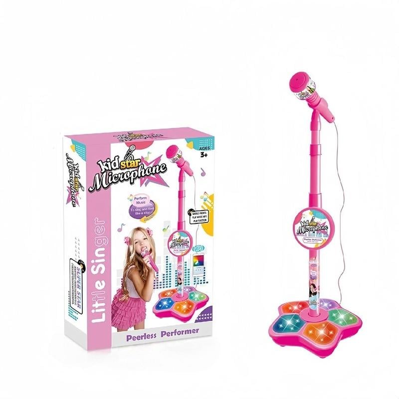 🎅 Ofertas especiales para Navidad🌲 Micrófono de juguete, máquina de karaoke de juguete con luces.