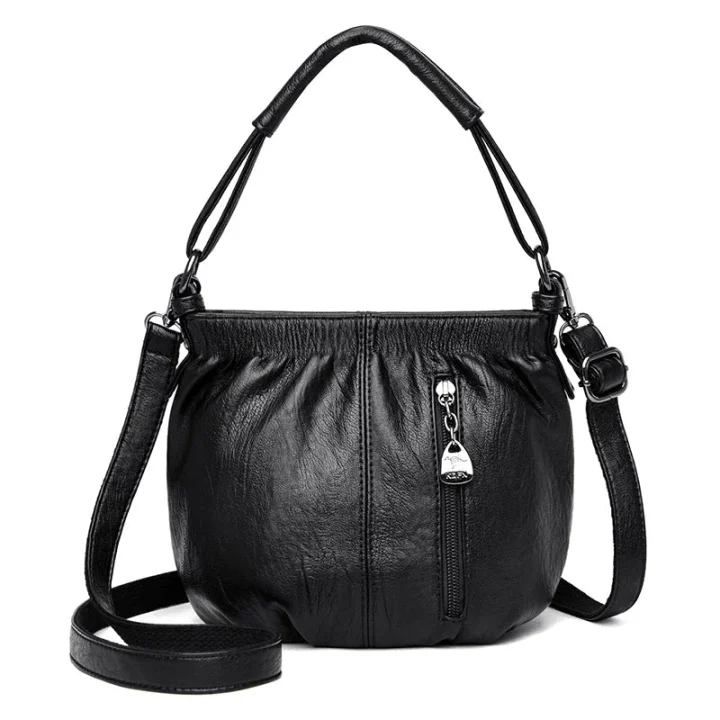 🔥Tu compañero diario: Bolso Bucket de piel suave con detalles plisados | Elegancia relajada para el día a día 🔥