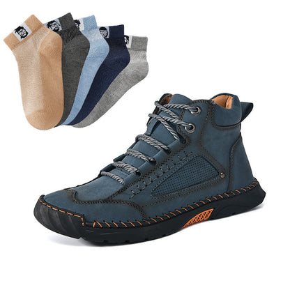 💥Elegantes botas para hombre con suela plana cosida a mano