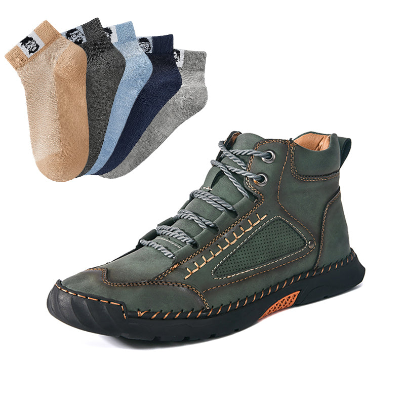 💥Elegantes botas para hombre con suela plana cosida a mano