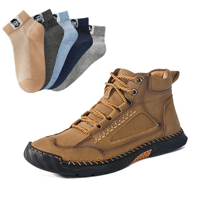 💥Elegantes botas para hombre con suela plana cosida a mano