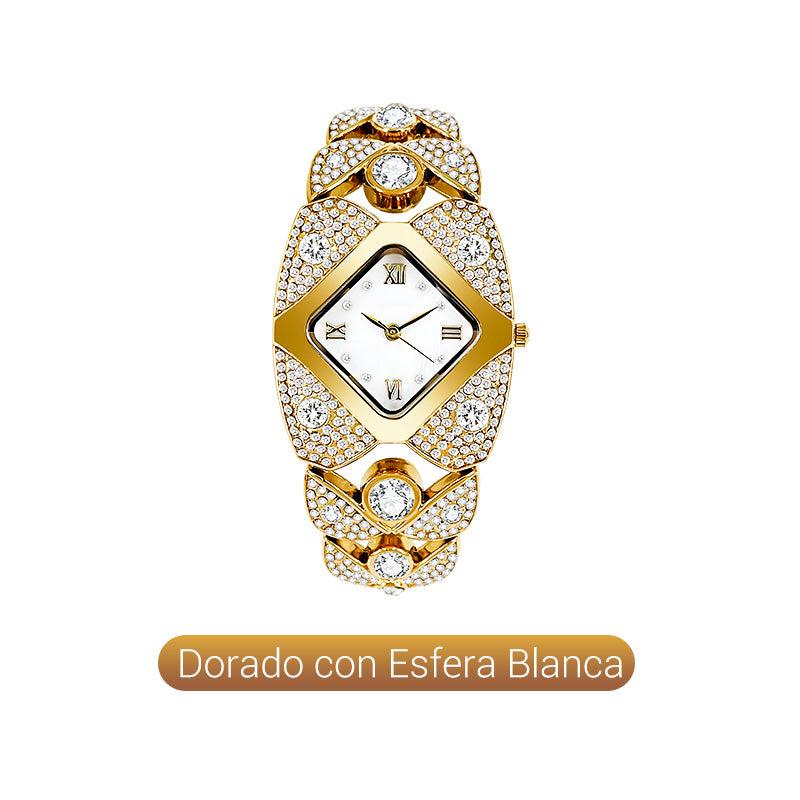 ⏳Oferta por Tiempo Limitado⌛ Reloj de Cuarzo para Mujer Estilo Retro con Estrases Brillantes