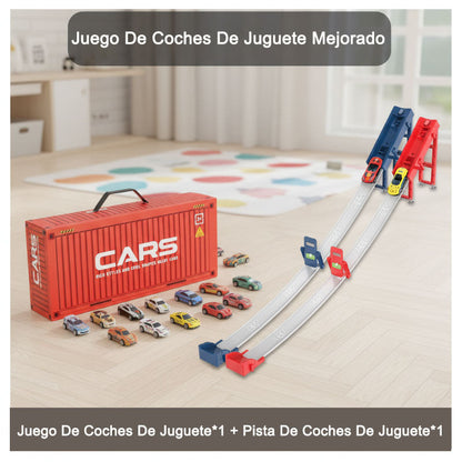 🎅 Promoción de Navidad🎁48 coches miniatura con retroceso y garaje incorporado