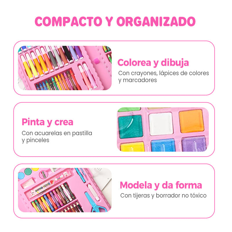 🔥Set de arte creativo de lujo 6 en 1 🧑‍🎨 (Regalo ideal para niños) ¡Todos los niños son artistas!