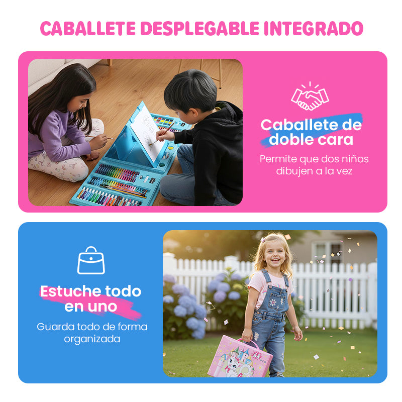 🔥Set de arte creativo de lujo 6 en 1 🧑‍🎨 (Regalo ideal para niños) ¡Todos los niños son artistas!