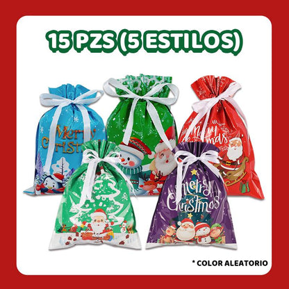 🎅🎁La mejor bolsa de regalo navideña del mundo con cordón