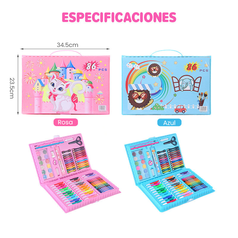 🔥Set de arte creativo de lujo 6 en 1 🧑‍🎨 (Regalo ideal para niños) ¡Todos los niños son artistas!