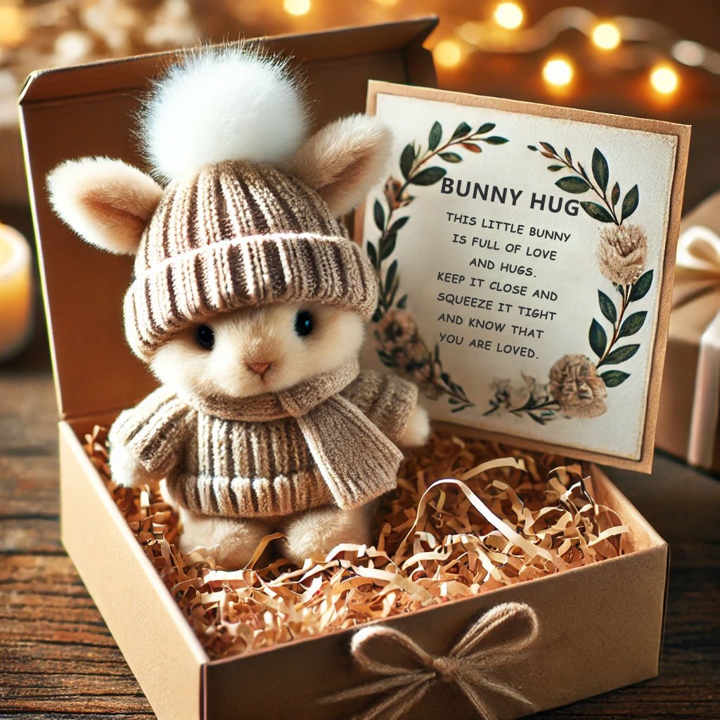🐇- Mini conejito hecho a mano Abrazo lindo regalo de Pascua🎁