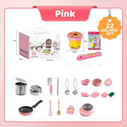 🎁[El mejor regalo para un niño]🍳Mini juguetes de cocina para niños - Juego de 22 piezas
