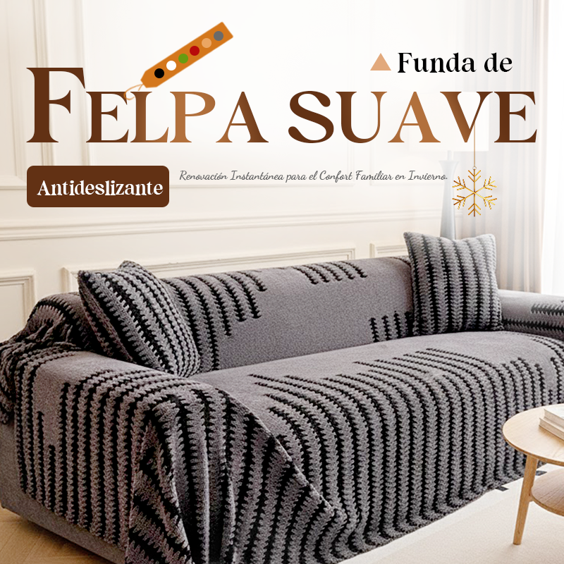Cubierta de sofá de felpa 2025 - Funda de sofá suave y antideslizante de felpa