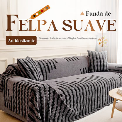 Cubierta de sofá de felpa 2025 - Funda de sofá suave y antideslizante de felpa