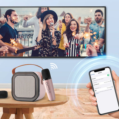 🎁Mini máquina de karaoke con micrófonos inalámbricos