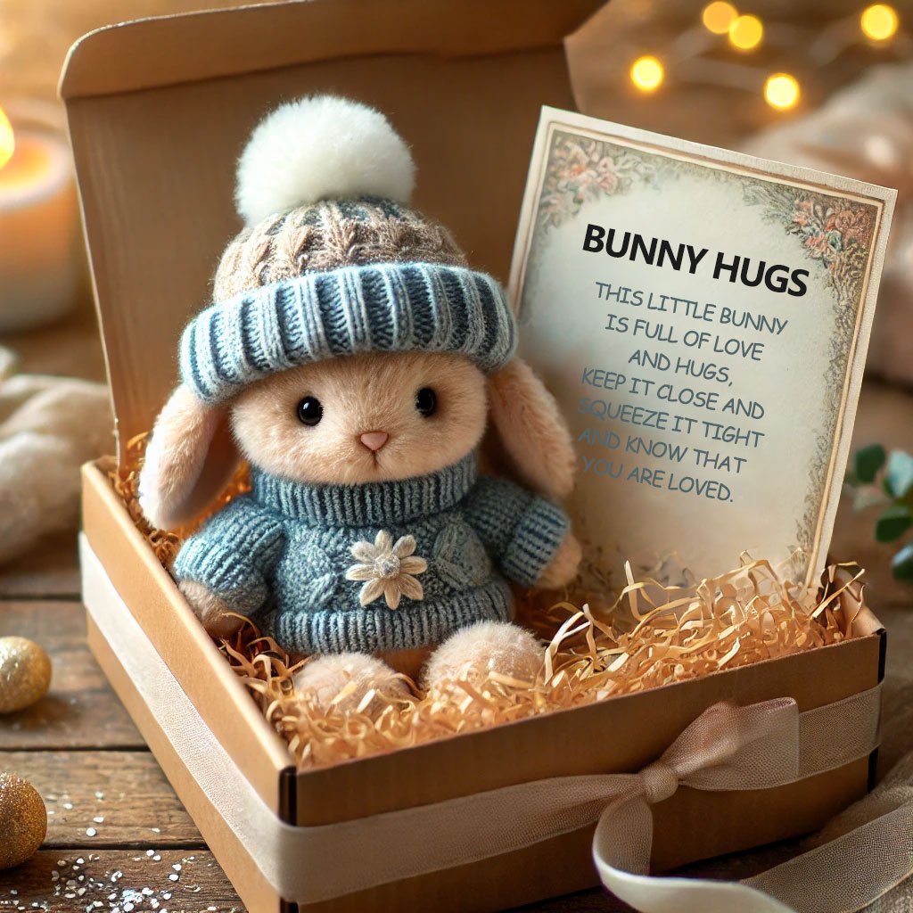 🐇- Mini conejito hecho a mano Abrazo lindo regalo de Pascua🎁