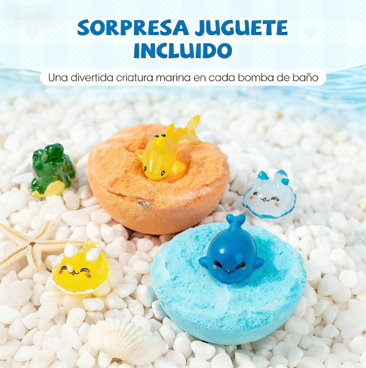 🛁 Set de Regalo de 12 Bombas de Baño para Niños – Diversión y Cuidado Suave para la Piel ✨🎁