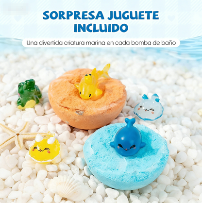 🛁 Set de Regalo de 12 Bombas de Baño para Niños – Diversión y Cuidado Suave para la Piel ✨🎁