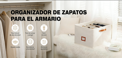 👟 Organizador de Zapatos de Tela – Caja de Almacenamiento Práctica y Ordenada para el Hogar ✨🏠