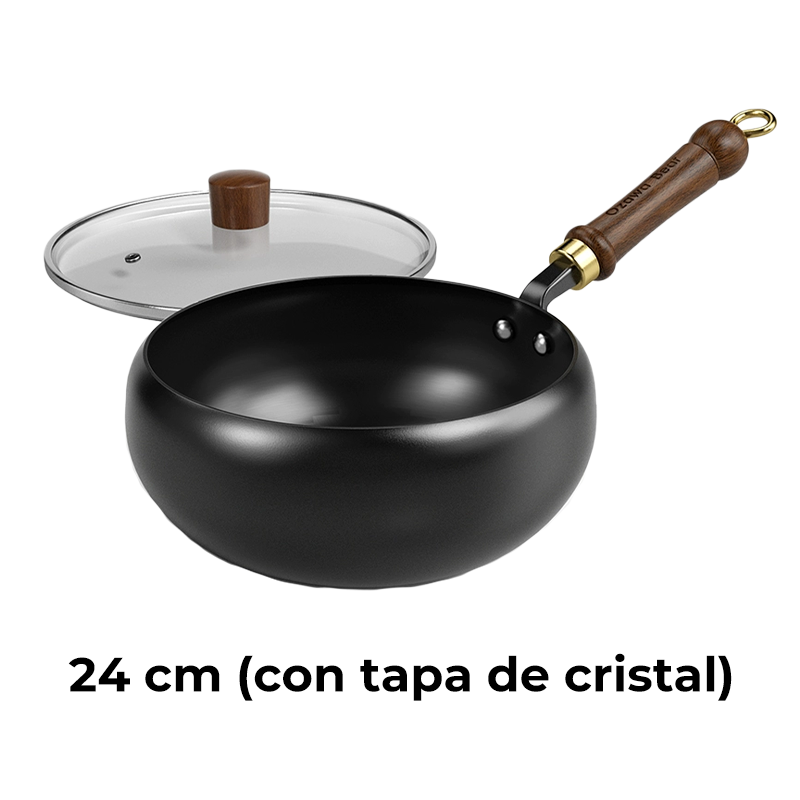 🔥Cacerola Artesana de Hierro Fundido sin Esmaltar