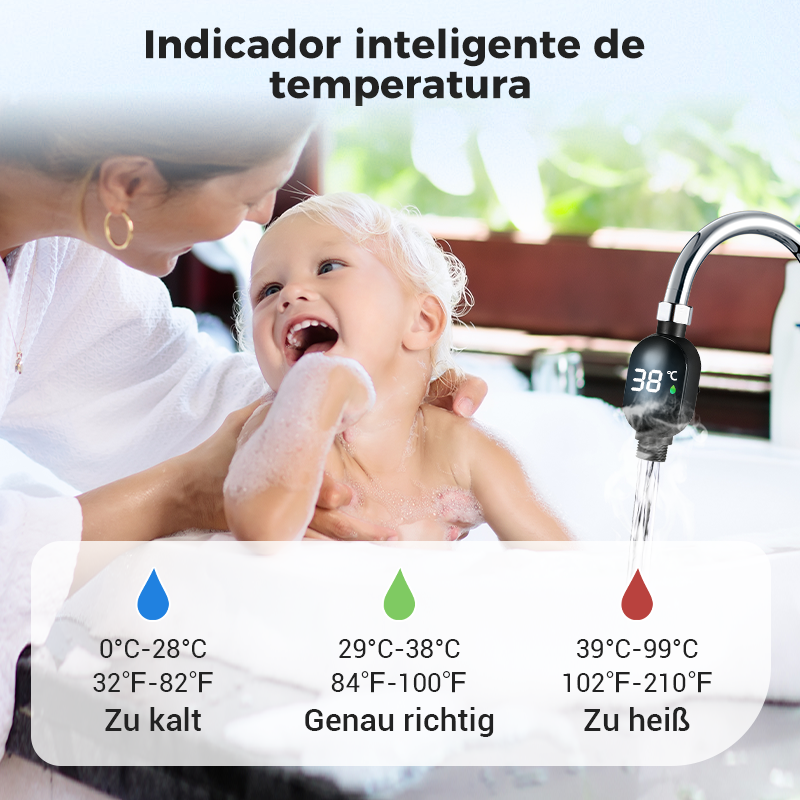 🚿 💧 Cabezal de Ducha con Indicador LED - Muestra la Temperatura del Agua con Colores, Fácil Instalación y Ahorro de Energía 🌈📦