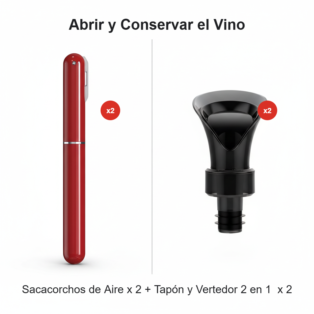 🔥COMPRA 1 Y LLÉVATE 1 GRATIS🔥Abridor de botellas con bomba de presión de aire