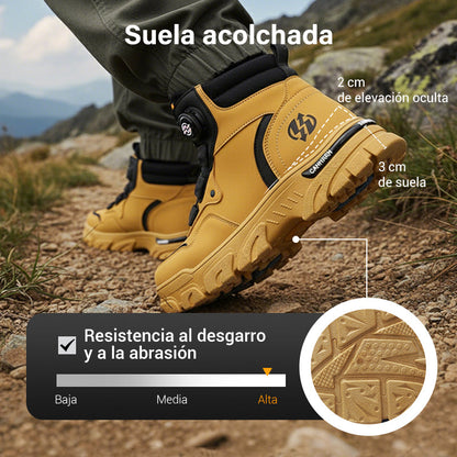 Zapatos de trabajo para hombre con hebilla giratoria, impermeables, antideslizantes, cómodos y transpirables.