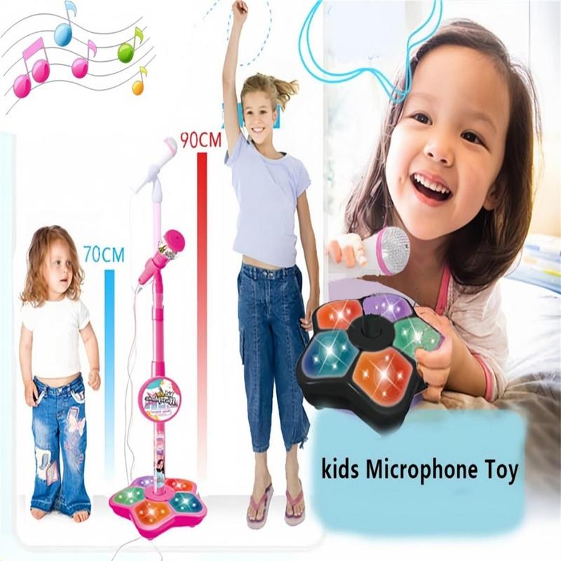 🎅 Ofertas especiales para Navidad🌲 Micrófono de juguete, máquina de karaoke de juguete con luces.
