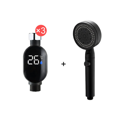 🚿 💧 Cabezal de Ducha con Indicador LED - Muestra la Temperatura del Agua con Colores, Fácil Instalación y Ahorro de Energía 🌈📦