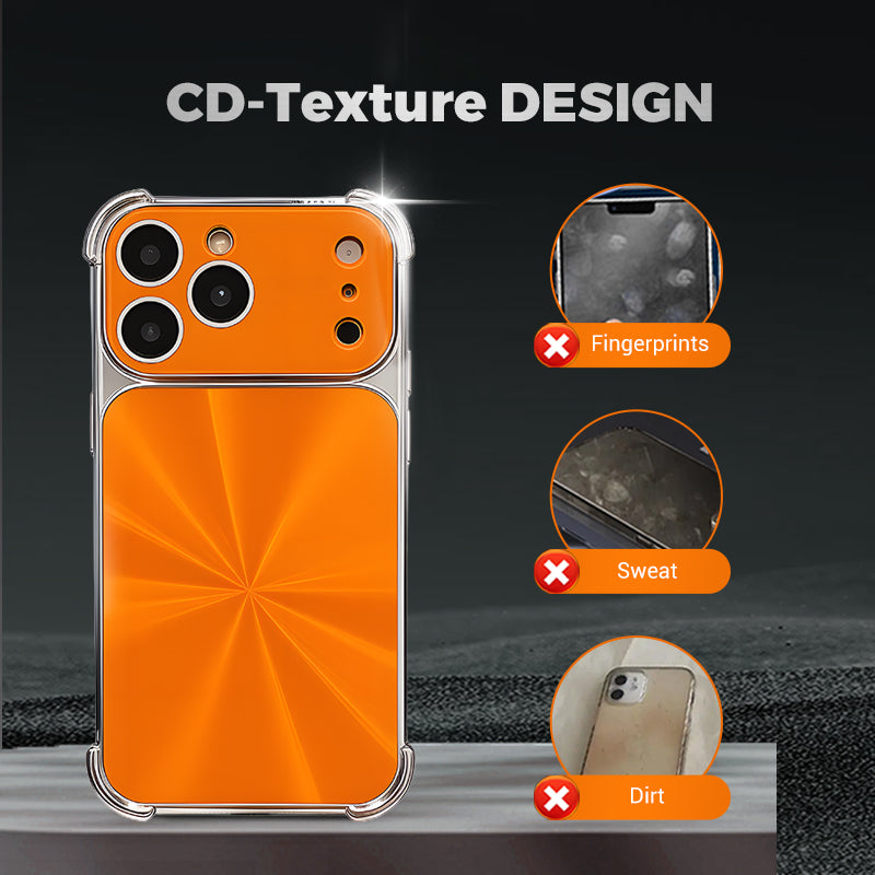 Funda con textura de CD a prueba de caídas en las cuatro esquinas para Phone