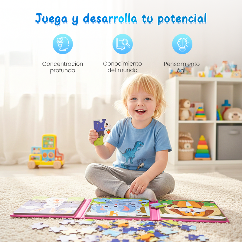 Libro magnético de construcción para niños