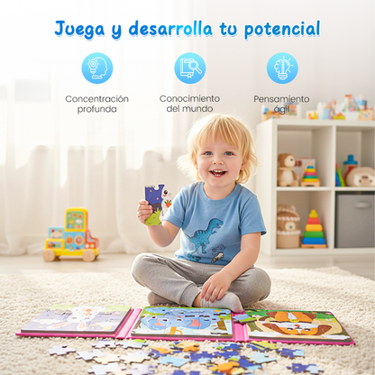 Libro magnético de construcción para niños