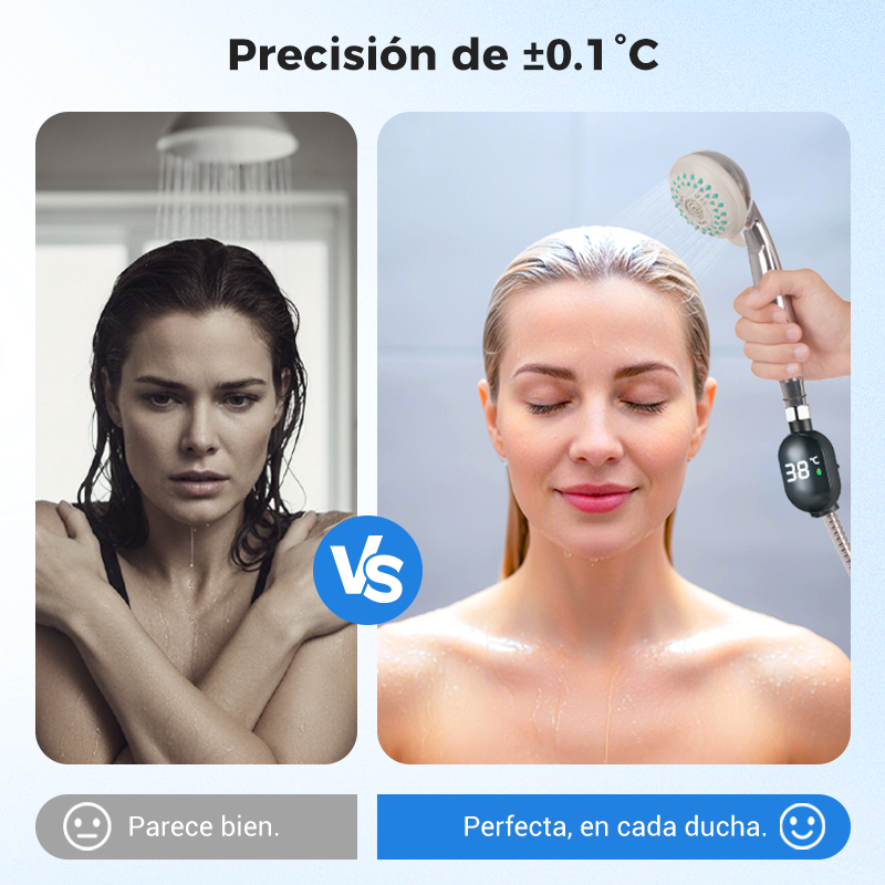 🚿 💧 Cabezal de Ducha con Indicador LED - Muestra la Temperatura del Agua con Colores, Fácil Instalación y Ahorro de Energía 🌈📦
