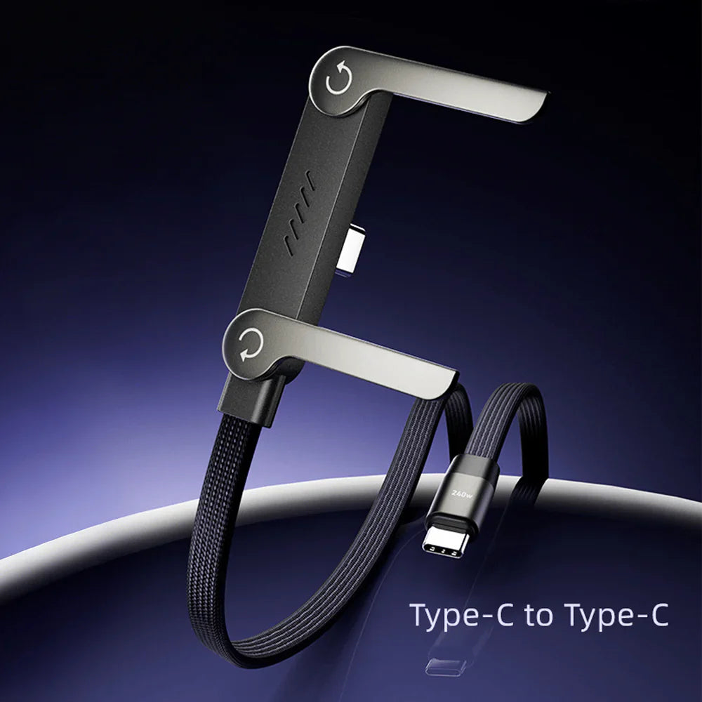 Cable de Carga Rápida 240W con Soporte Ajustable para Celular