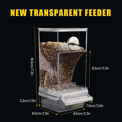 🔥Comedero automático para pájaros transparente sin derrames
