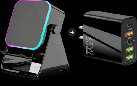 Altavoz Bluetooth Inalámbrico 5 en 1 con Carga Inductiva y Soporte Ajustable para Teléfono✈️COMPRA 2 Y ENVÍO GRATIS