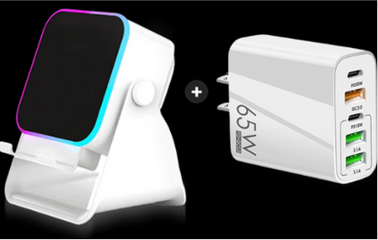 Altavoz Bluetooth Inalámbrico 5 en 1 con Carga Inductiva y Soporte Ajustable para Teléfono✈️COMPRA 2 Y ENVÍO GRATIS
