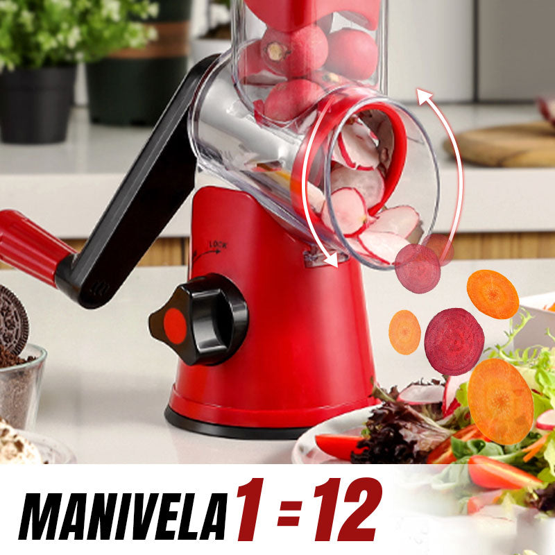 🔥2026 Venta de cocina🔥Rallador manual multifuncional giratorio y picadora 🚀🥕