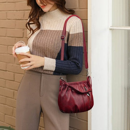 🔥Tu compañero diario: Bolso Bucket de piel suave con detalles plisados | Elegancia relajada para el día a día 🔥