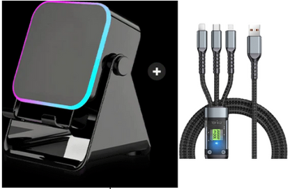 Altavoz Bluetooth Inalámbrico 5 en 1 con Carga Inductiva y Soporte Ajustable para Teléfono✈️COMPRA 2 Y ENVÍO GRATIS