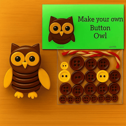 🎨 Adornos de animales con botones para hacer tú mismo: kit de manualidades creativas para niños, desarrolla la motricidad fina y la creatividad 🧵📦