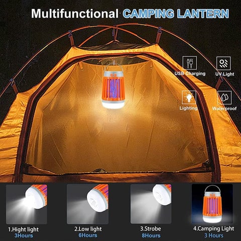 💥Lámpara antimosquitos e insectos para acampar en interiores y exteriores