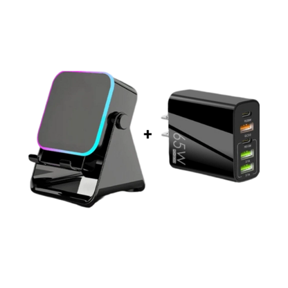Altavoz Bluetooth Inalámbrico 5 en 1 con Carga Inductiva y Soporte Ajustable para Teléfono✈️COMPRA 2 Y ENVÍO GRATIS