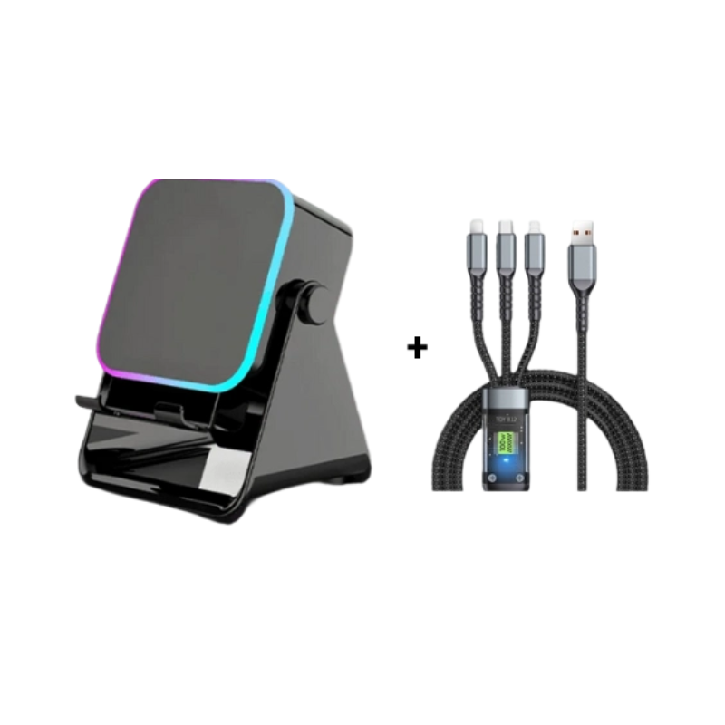 Altavoz Bluetooth Inalámbrico 5 en 1 con Carga Inductiva y Soporte Ajustable para Teléfono✈️COMPRA 2 Y ENVÍO GRATIS
