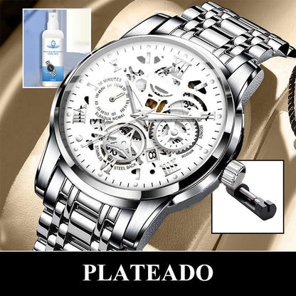 🎄Rebajas de Navidad 41 % DE DESCUENTO🔥Reloj mecánico automático esqueleto sumergible para hombre