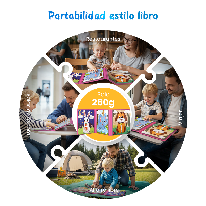 Libro magnético de construcción para niños