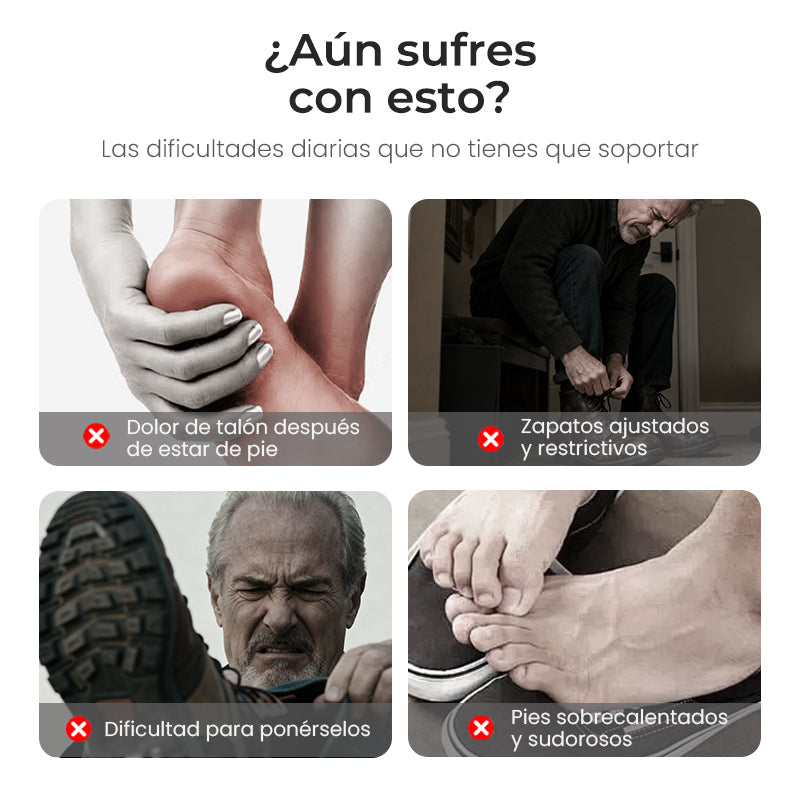 👟 Zapatillas Slip-On Ortopédicas Transpirables para Hombres - Soporte Arqueado con Plantillas de Espuma con Memoria para Comodidad Diaria 🏃‍♂️💨