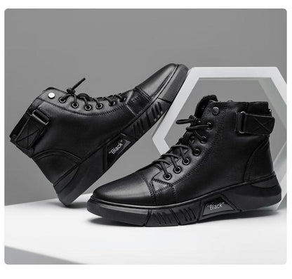 Botas de cuero genuino versátiles y casuales para hombre