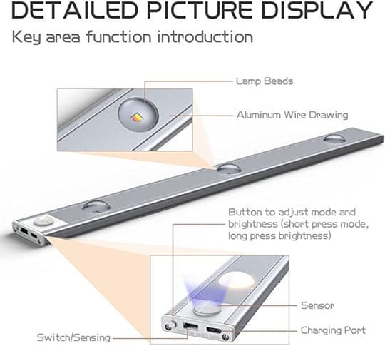 ✨ Luz LED con sensor de movimiento para armarios