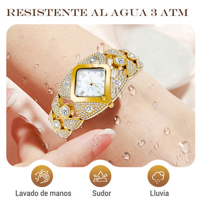 ⏳Oferta por Tiempo Limitado⌛ Reloj de Cuarzo para Mujer Estilo Retro con Estrases Brillantes