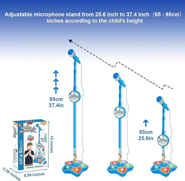 🎅 Ofertas especiales para Navidad🌲 Micrófono de juguete, máquina de karaoke de juguete con luces.