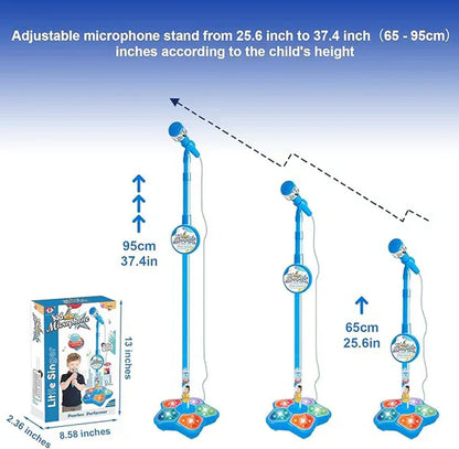 🎅 Ofertas especiales para Navidad🌲 Micrófono de juguete, máquina de karaoke de juguete con luces.
