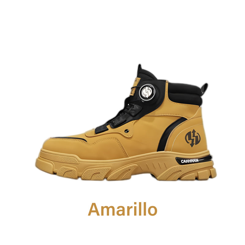 Zapatos de trabajo para hombre con hebilla giratoria, impermeables, antideslizantes, cómodos y transpirables.